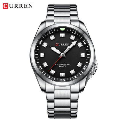 Men's Fashion Watches,  Stainless Steel Strap wristwatches Waterproof Quartz Business Watch for Men-E5