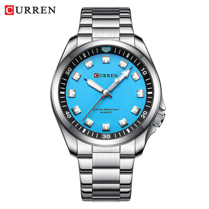 Men's Fashion Watches,  Stainless Steel Strap wristwatches Waterproof Quartz Business Watch for Men-E5