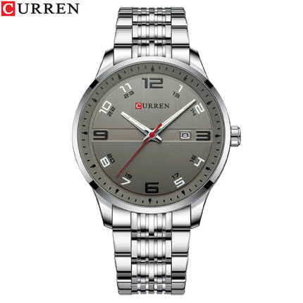 Men's Fashion Watches,  Stainless Steel Strap Calendar Waterproof Quartz Business Watch for Men