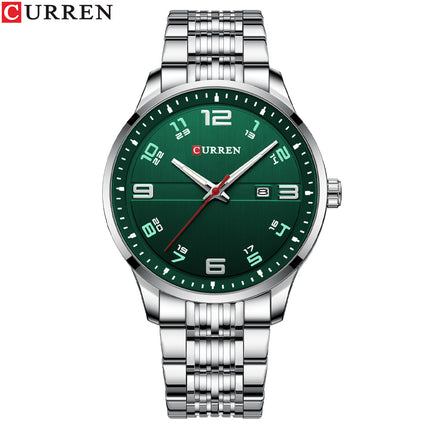 Men's Fashion Watches,  Stainless Steel Strap Calendar Waterproof Quartz Business Watch for Men