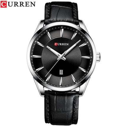 Men's Watches, Leather Strap Watch for Men Male Waterproof Quartz wristwatches