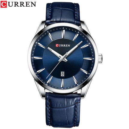 Men's Watches, Leather Strap Watch for Men Male Waterproof Quartz wristwatches