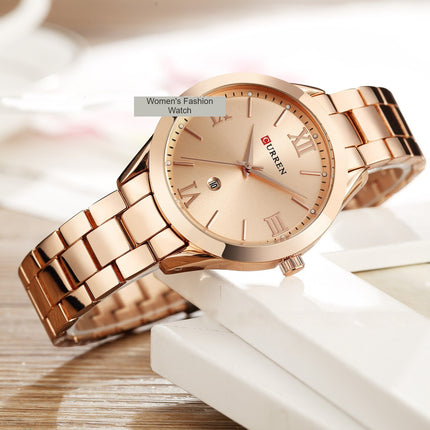 Women's Watches Fashion Watches Simple Analog Quartz Watch Female Waterproof Business Calendar Wristwatch