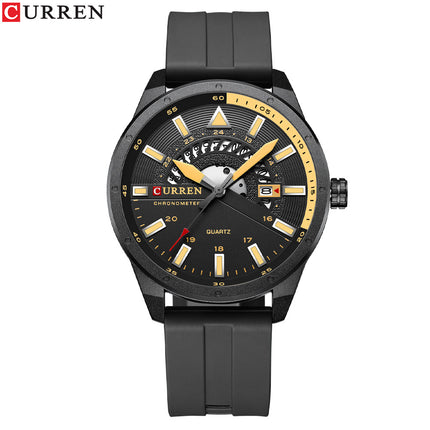 Classic Men's Watches Quartz Watch Waterproof Calendar Casual Business Wrist Watch Men's Silica Gel Band Watches