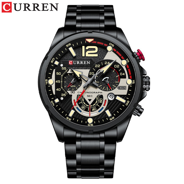 Men Watches,Mens Full Stainless Steel Quartz Watch Fashion Casual Business Mens Waterproof Motion Casual Watch