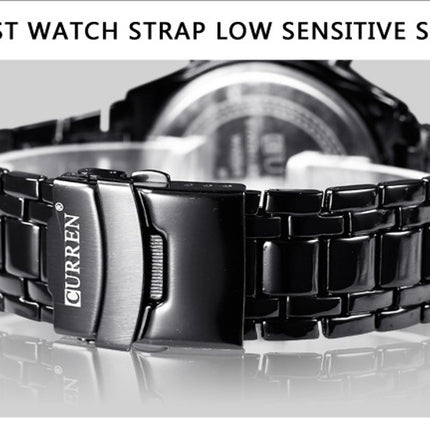 Men 's Watches Stainless Steel Chronograph Sleek Waterproof Quartz Fashion Watch for Men Business Casual Watch