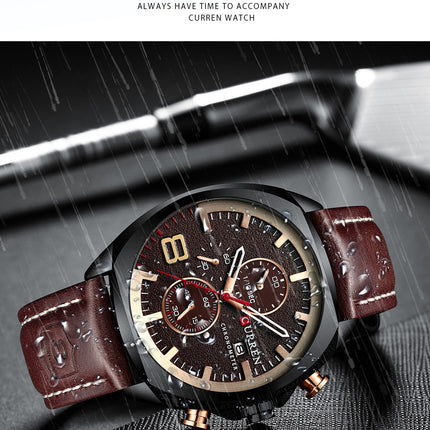 Men Watches Quartz Watch Waterproof Calendar Casual Business Wrist Watch Leather Band Classic Men Watches