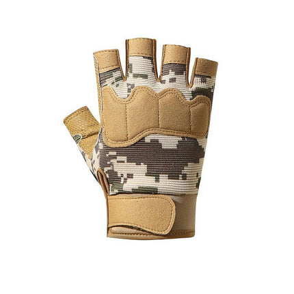 Kids Tactical Gloves Half Finger Bicycle Gloves Anti-skid Wearable Gloves Boys and Girls Training Military Gloves