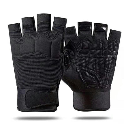 Kids Tactical Gloves Half Finger Bicycle Gloves Anti-skid Wearable Gloves Boys and Girls Training Military Gloves