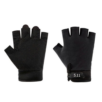 Men Women Half Finger Driving Gloves Breathable Lightweight Anti-slip Fingerless Bicycle Riding Gloves