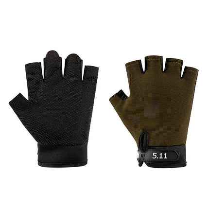 Men Women Half Finger Driving Gloves Breathable Lightweight Anti-slip Fingerless Bicycle Riding Gloves