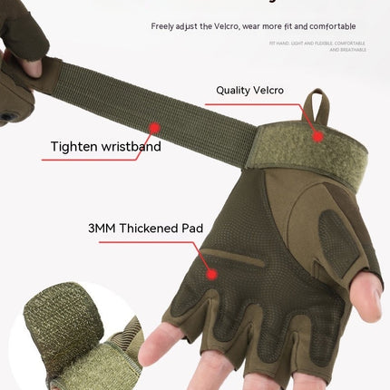 Mens Tactical Gloves Flexible Rubber Knuckle Guard Hunting Hiking Airsoft Motorcycle Cycling Outdoor Gloves