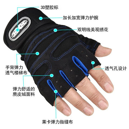 Half Finger Mountain Road Bicycle Riding Gloves Anti-slip Shock Absorbing Padded Breathable Gloves Mens Womens