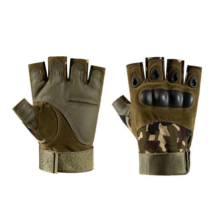 Men's Hard Finger Tactical Shooting Gloves with Touch Screen Fingers - For Outdoor Work Shooting Hand Gear