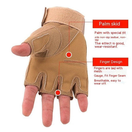 Men's Hard Finger Tactical Shooting Gloves with Touch Screen Fingers - For Outdoor Work Shooting Hand Gear