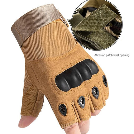 Men's Hard Finger Tactical Shooting Gloves with Touch Screen Fingers - For Outdoor Work Shooting Hand Gear