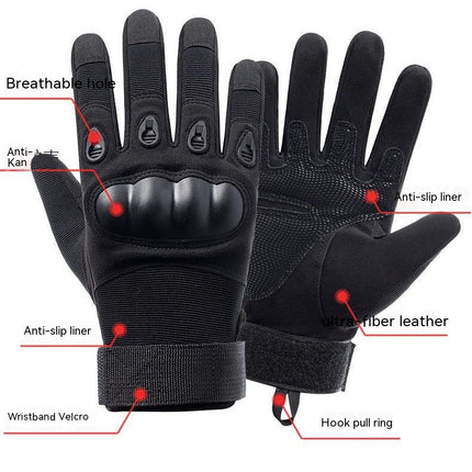 Tactical Full Finger Gloves with Hard Knuckle Protection for Airsoft Shooting Hiking ATV Motorbike Hunting