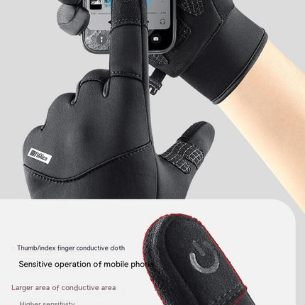 Winter Riding Gloves (Men's and Women's) Waterproof Touch Screen Gloves Anti-skid Motorcycle Mountain Bike Gloves