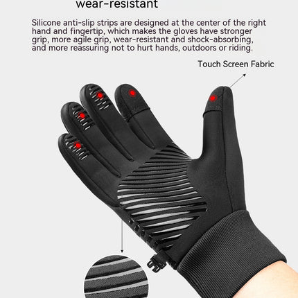 Winter Warm Gloves-Waterproof Touch Screen Gloves for Running, Riding, Cycling and Other Outdoor Sports