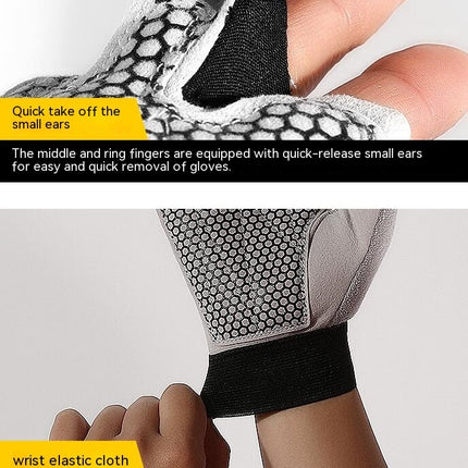 Men's/Women's Cycling Gloves Non-slip Breathable Shock Absorbing Gloves Half Finger Gel Pad Gloves