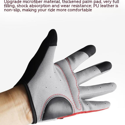 Cycling Gloves Full Finger Mountain Bike Gloves with Anti-Slip Shock Absorbing Pads, Touch Screen Mountain Bike Gloves