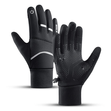 Men's and Women's Winter Gloves Windproof Waterproof Warm Gloves Touch Screen Finger Cycling Gloves