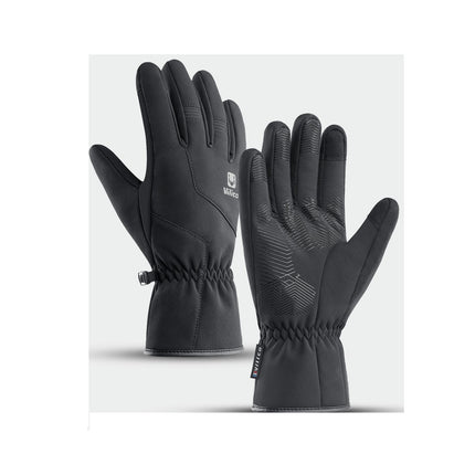 Thermal Winter Warm Gloves Men Women:Waterproof Touchscreen Gloves with Anti-Slip Silicone Patterns Thickened Black Gloves