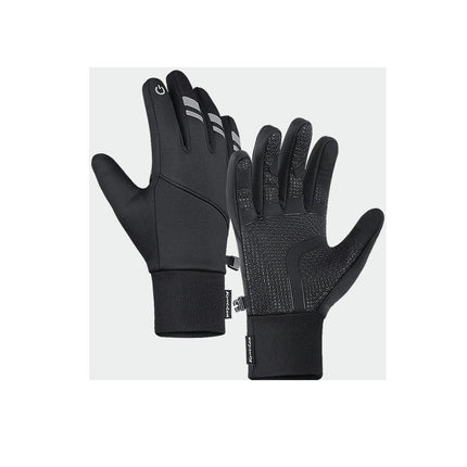 Thermal Winter Warm Gloves Men Women:Waterproof Touchscreen Gloves with Anti-Slip Silicone Patterns Thickened Black Gloves