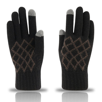 Winter gloves for Men's Touch screen Elastic Thermal knit Lining Warm Gloves for Cold weather