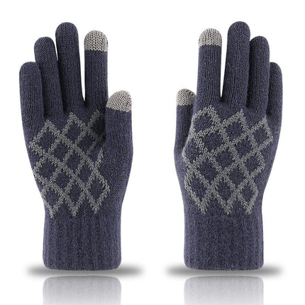 Winter gloves for Men's Touch screen Elastic Thermal knit Lining Warm Gloves for Cold weather