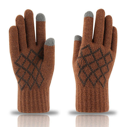 Winter gloves for Men's Touch screen Elastic Thermal knit Lining Warm Gloves for Cold weather