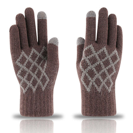 Winter gloves for Men's Touch screen Elastic Thermal knit Lining Warm Gloves for Cold weather