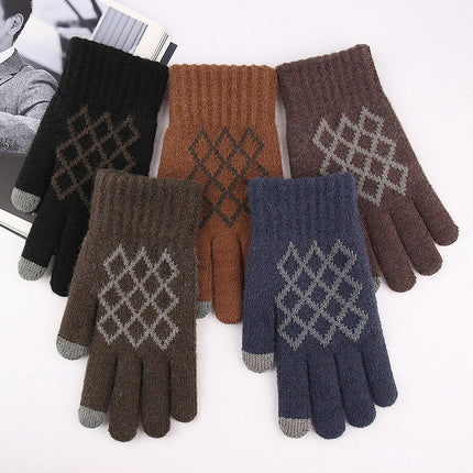 Winter gloves for Men's Touch screen Elastic Thermal knit Lining Warm Gloves for Cold weather