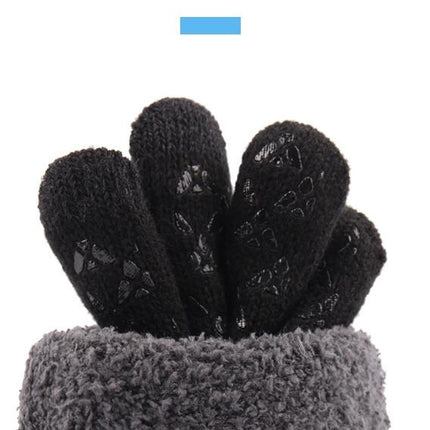 Men's Winter Knit Touchscreen Gloves Warm Texting Gloves Elastic Anti-slip Gloves for Adults