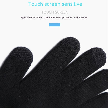 Men's Winter Knit Touchscreen Gloves Warm Texting Gloves Elastic Anti-slip Gloves for Adults