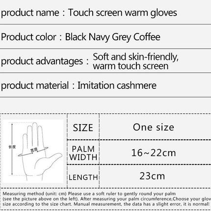 Faux Cashmere Warm Winter Gloves Men's Knitted Gloves with Fleece Lining Insulated Lining Warm Gift