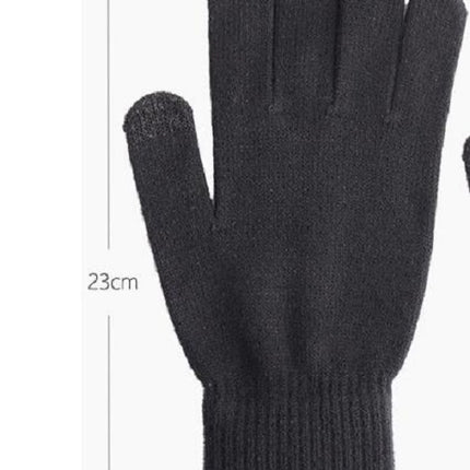 Winter Knitted Gloves, Soft Men's Touch Screen Cycling Gloves, Warm Full Finger Anti-Slip Running Gloves