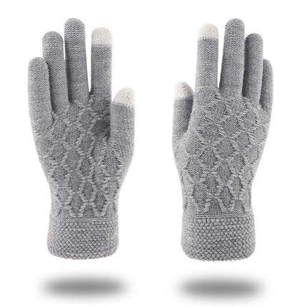 Men's Gloves Winter Touch Screen Knitted Gloves Running Driving Cycling Mountain Hiking Skiing