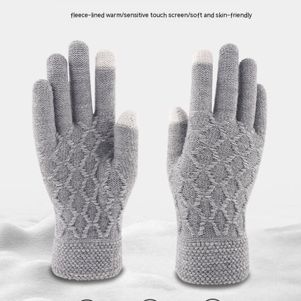 Men's Gloves Winter Touch Screen Knitted Gloves Running Driving Cycling Mountain Hiking Skiing