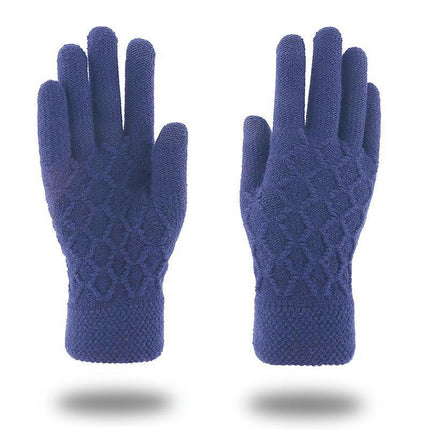 Men's Gloves Winter Touch Screen Knitted Gloves Running Driving Cycling Mountain Hiking Skiing