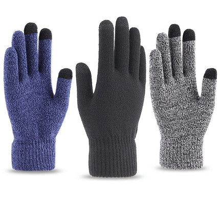 Winter Gloves for Men Women,Touch Screen Texting Warm Gloves with Thermal Soft Knit Lining,Elastic Cuff