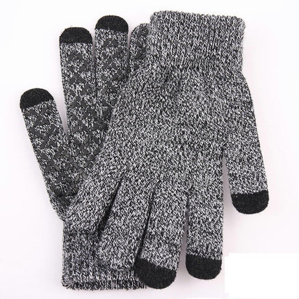 Winter Gloves-Upgraded Touch Screen Anti-Slip Silicone Gel - Elastic Cuff-Thermal Soft Wool Lining