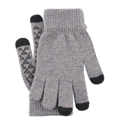 Winter Gloves-Upgraded Touch Screen Anti-Slip Silicone Gel - Elastic Cuff-Thermal Soft Wool Lining