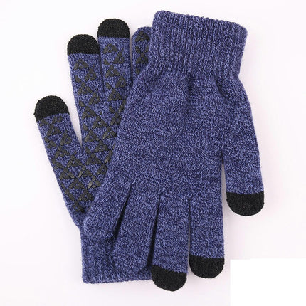 Winter Gloves-Upgraded Touch Screen Anti-Slip Silicone Gel - Elastic Cuff-Thermal Soft Wool Lining