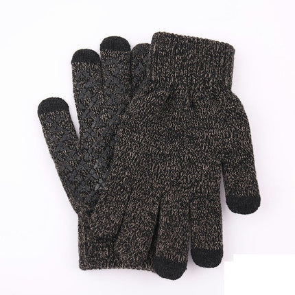 Winter Gloves-Upgraded Touch Screen Anti-Slip Silicone Gel - Elastic Cuff-Thermal Soft Wool Lining