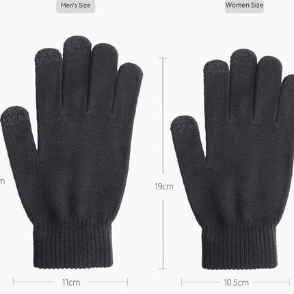 Winter Gloves-Upgraded Touch Screen Anti-Slip Silicone Gel - Elastic Cuff-Thermal Soft Wool Lining