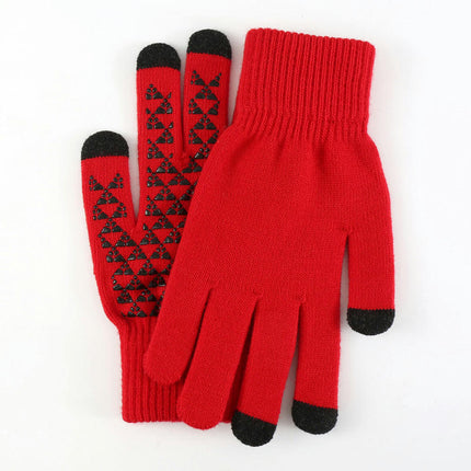 Winter Gloves for Men Women, Touch Screen Texting Warm Gloves Soft Knit Lining,Elastic Cuff