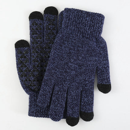 Winter Gloves for Men Women, Touch Screen Texting Warm Gloves Soft Knit Lining,Elastic Cuff