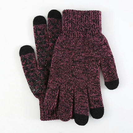 Winter Gloves for Men Women, Touch Screen Texting Warm Gloves Soft Knit Lining,Elastic Cuff