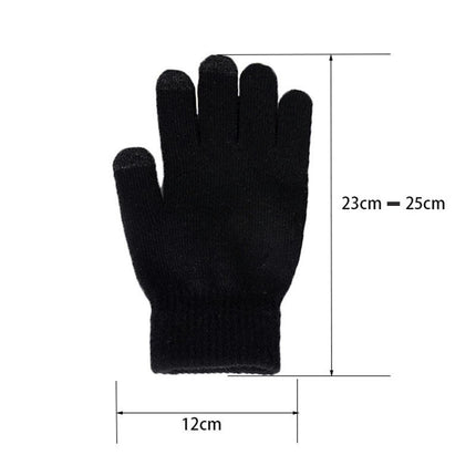 Winter Gloves for Men Women, Touch Screen Texting Warm Gloves Soft Knit Lining,Elastic Cuff